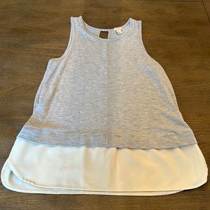 J crew chiffon boarder tank